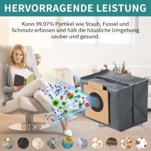 Cosensi - Stofzakken voor robotstofzuigers - Set van 8 zakken - Compatibel met eufy Clean X8 Pro/X10 Pro Omni - Extra grote capaciteit