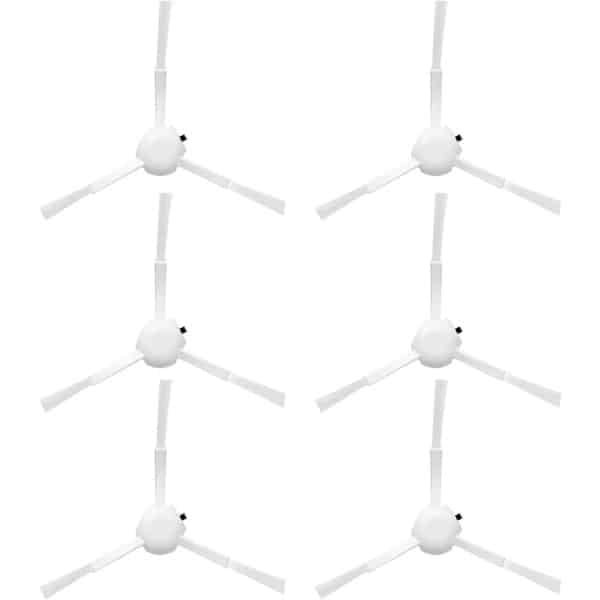 Cosensi - Vervangende zijborstels 6-pack voor robotstofzuigers - Xiaomi X20+, Xiaomi X10+, Dreame L10s Ultra, L10 Ultra, L10 Prime, L10s Pro Gen 2, S10, S10 Pro, S20, S20 Pro - Duurzame borstels met goede prestaties.