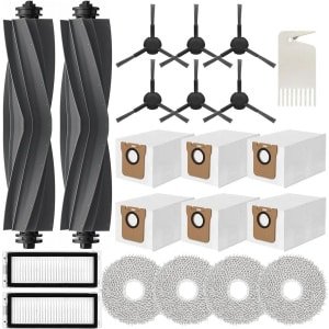 De Dreame L20 Ultra/L20 Ultra Complete accessoireset bevat: 2 rolborstels, 6 stofzakken, 4 dweilpads, 6 zijborstels en 2 filters. Het betreft een reserveonderdelen- en accessoireset geschikt voor robotstofzuigers.