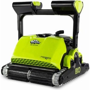 Dolphin Bio - Zwembadrobot - Geschikt voor zwembaden en zwemvijvers - 3 schoonmaakborstels - 18 meter kabel - Incl. transportkar