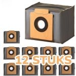 Dutchers® 12 Stuks premium stozuigerzakken geschik voor Eufy Clean X8 Pro/X10 Pro Omni robotstofzuiger, stofzak, accessoireset, reserveonderdelen, grote capaciteit