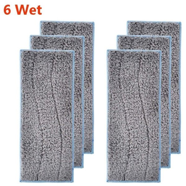 Dweil pads geschikt voor iRobot Braava Jet M6 voor nat dweilen M6134 Luxe Dweilpads Dweilrobot - 6x Microfiber Microvezel Dweil Doekjes Pads Set - Dweildoeken Nat Dweilen