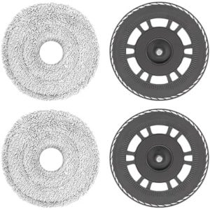 Dweildoeken met reservehouder, wisserplaten voor Dreame L10s Pro Ultra Heat, Geschikt voor Dreame X40 Ultra / L20 Ultra / X40 Master / L40 Ultra robotstofzuiger, reserveonderdelen, vloerreiniging