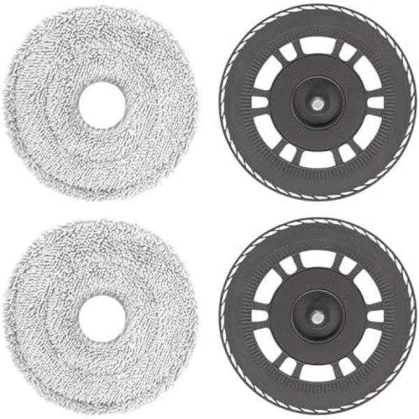 Dweildoeken met reservehouder, wisserplaten voor Dreame L10s Pro Ultra Heat, Geschikt voor Dreame X40 Ultra / L20 Ultra / X40 Master / L40 Ultra robotstofzuiger, reserveonderdelen, vloerreiniging
