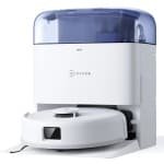 ECOVACS - DEEBOT Mini Blauw - compacte Robotstofzuiger - 9.000 Pa zuigkracht- Zelfreinigende Robotstofzuiger met Warmwater - Dweilsysteem - Automatisch Leegstation - Geschikt voor dierenharen