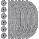 Een 12-delige dweilset voor de Roborock S8 MaxV Ultra robotstofzuiger, inclusief 6 dweilpads en 6 zijborstels en accessoires voor het VibraRise 3.0 microvezel dweilsysteem met zilverionen.