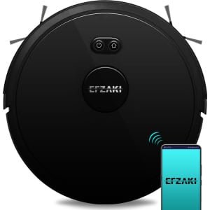 Efzaki Robotstofzuiger met dweilfunctie - 4000 PA - Draadloos - UV desinfectie - Automatisch Laadstation - Zwart | Roboo Titanium - RT453