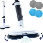 Elektrische Dweil 65W Draadloos - Nat & Droog - Dweilsysteem Elektrisch - Dweilrobot - Vloerwisser Badkamer - Vloerreiniger - Vloertrekker - Dweilapparaat - Dweilsysteem - CleanRite