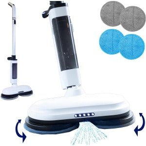 Elektrische Dweil 65W Draadloos - Nat & Droog - Dweilsysteem Elektrisch - Dweilrobot - Vloerwisser Badkamer - Vloerreiniger - Vloertrekker - Dweilapparaat - Dweilsysteem - CleanRite