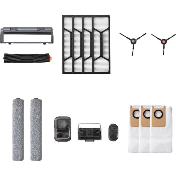 Eufy half jaar pakket voor de Eufy robotstofzuiger S1 pro / S1 Series - (1 x Rolling Brush + Guard, 4 x High-performance filter, 2 x side-brush (set of 2), 2 x Rolling Mop, 1 x Dirty water reservoir, 3 x dustbag)