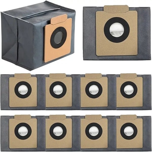 Eufy stofzakken in 4-pack, geschikt voor de X8 Pro en X10 Pro Omni robotstofzuiger, met een grote capaciteit van 3L, 4-laags versterkt scheurvast ontwerp, gemaakt van polycarbonaat.