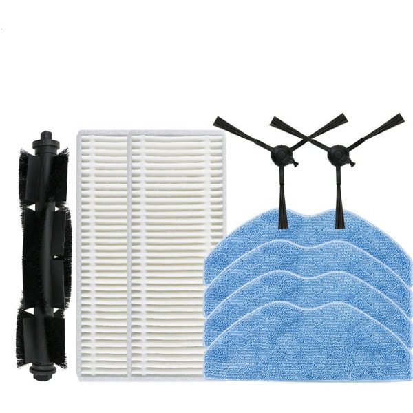 Geschikt voor 360 S8 S8Plus robotstofzuiger onderdelen, 9 stuks: hoofdborstel, zijborstel, filtermopdoek. Geschikt voor 360 S8 Plus robotstofzuiger