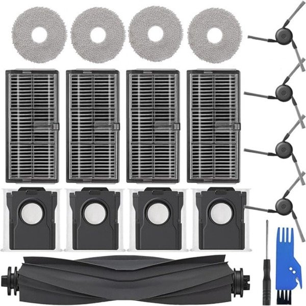 Geschikt voor Dreame X40 PRO Vervangingsonderdelenset voor robotstofzuigers Vervangende onderdelen-19 stuks