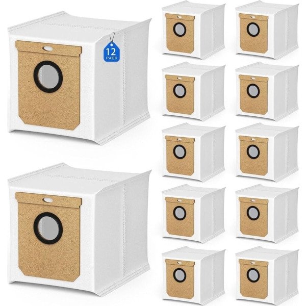Geschikt voor Eufy L60/ L60 SES/ L50/ L50 SES robotstofzuiger. 12-delige vervangingsonderdelenset, inclusief 12 stofzakken.