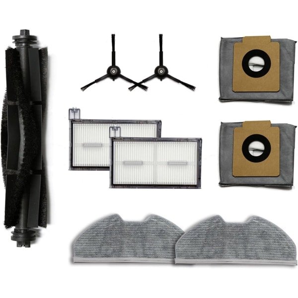 Geschikt voor Eufy X8 Pro-serie, geschikt voor de Eufy Clean X8 Pro robotstofzuiger (9-delige set - borstelrol, bezem, filter, stofzak, dweil) - Vervangende onderdelen voor robotstofzuigers