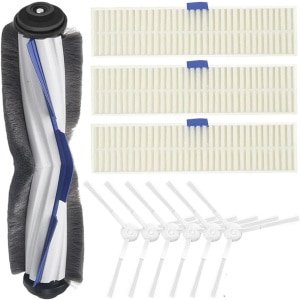 Geschikt voor Hoofdborstel Zijborstel Filter Kit voor Tefal Explorer 60 Serie voor Rowenta ZR740003 ZR740005 Robotstofzuiger Vervangende Onderdelen Rolborstel Randborstel HEPA Filter Bevestiging Accessoires Kit-Stofzuigeraccessoires