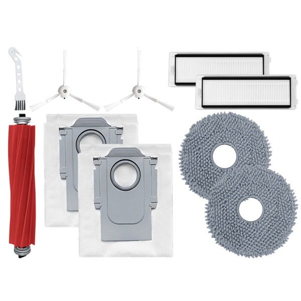 Geschikt voor Roborock P10 robotstofzuiger accessoires hoofdborstel, zijborstel, filter, doek vervangingsset - 10 stuks