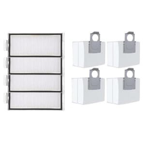 Geschikt voor Roborock T8/Q7+ / Q7 Max+ - HEPA-filter voor robotstofzuigers - Stofzakken - Vervangingsonderdelen - 4 filters + 4 stofzakken