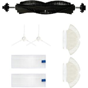 Geschikt voor Set van 7 accessoires voor de Tefal Rowenta X-plorer Serie 75 RG7687 robotstofzuiger- hoofdborstel/2 zijborstels/2 doeken/2 filters-Stofzuigeraccessoires