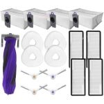 Geschikt voor Stofzuigerhoofdrol, zijborstel, deksel, HEPA-filter, dweil en stofzak voor Narwal Freo Z Ultra robotstofzuiger reinigingsset (17 stuks)