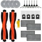 Geschikt voor Toepasbare accessoireset voor dreame L10s Pro Ultra Heat X30 Ultra Robotstofzuiger Vervangende onderdelen 20 verpakkingen 2 hoofdborstels, 4 filters, 6 zijborstels, 4 dweilen, 4 stofzakken