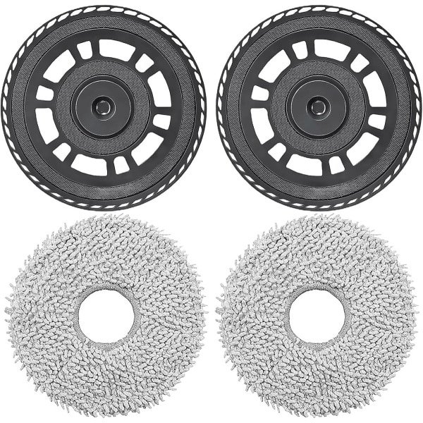 Geschikt voor Toepasbare dweildoeken met houderaccessoires voor Dreame L10s Pro Ultra Heat, X40 Ultra, X40 Master, L40 Ultra, L20 Ultra Robotstofzuiger, dweildoeken Vervangplaten Reserveonderdelen