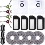 Geschikt voor Vervangende onderdelen voor ECOVACS DEEBOT X1 OMNI Turbo T10 robotstofzuiger - Reserve-accessoireset inclusief 1 hoofdborstel, 4 zijborstels, 4 filters, 4 dweilen, 2 D-pads, UST-zak