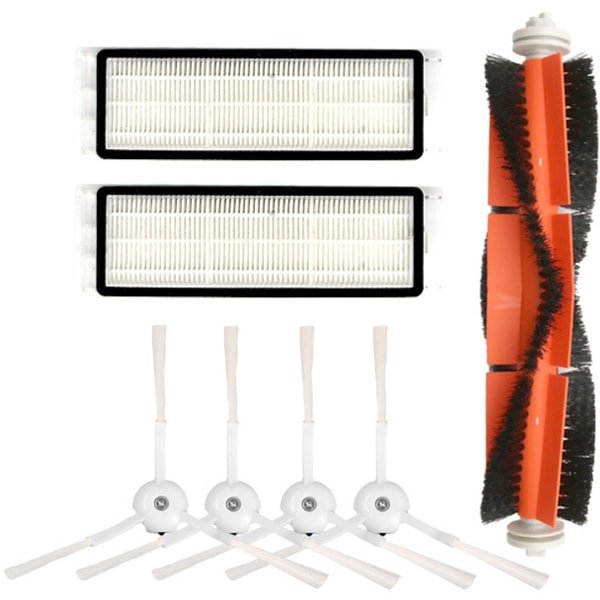 Geschikt voor de stofzuigeraccessoireset is geschikt voor de Xiaomi Roborock S50, S51, S55, S5, Xiaowa, Mi, Mijia E25 en C10 robotstofzuigers en bevat een set vervangende onderdelen voor de hoofdborstel, HEPA-filter en zijborstel.