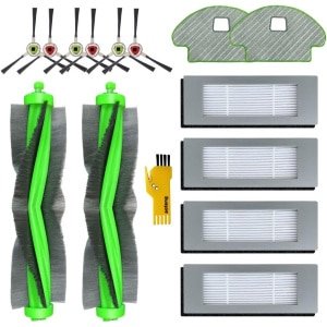 Geschikt voor iRobot Roomba Combo R111840 R1138 Vervangende accessoireset voor robotstofzuigers, 14 pakketten: 2 hoofdborstels, 4 filters, 6 zijborstels, 2 dweildoeken