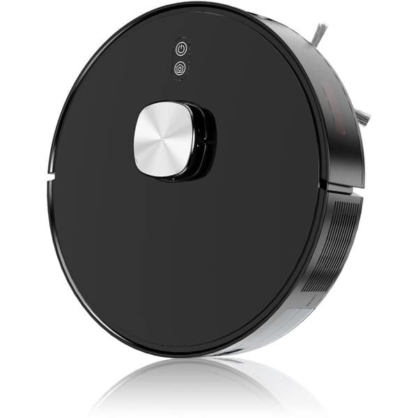 Gloovon® Robotstofzuiger met Dweilfunctie - 3700 PA Zuigkracht - LDS Lidar Navigatie - Anti-klit Borstel - App met No-Go Zones - Zwart