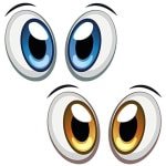 Grappige zelfklevende oogstickers voor robotstofzuigers en andere apparaten