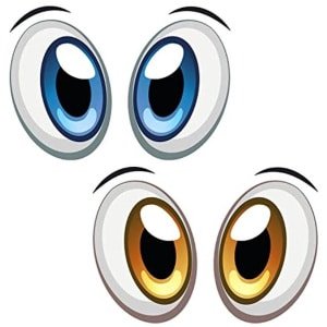 Grappige zelfklevende oogstickers voor robotstofzuigers en andere apparaten