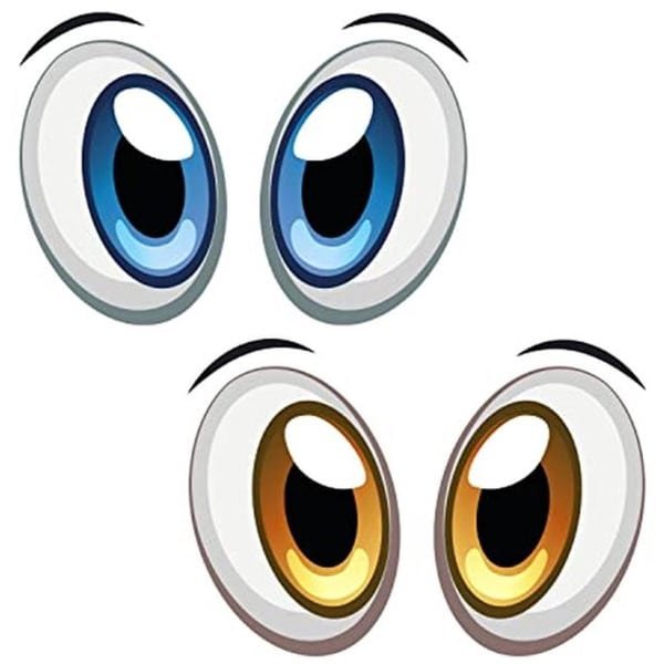 Grappige zelfklevende oogstickers voor robotstofzuigers en andere apparaten