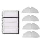 HEPA-filter en wasbare doekjes - geschikt voor Roborock T8/Q7+ / Q7 Max+ robotstofzuigers - reserveonderdelen - schoonmaken - huishoudelijk - set van 8 stuks (4 filters + 4 wasbare doekjes)