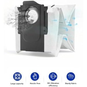 Herbruikbare stofzakken voor robotstofzuigers - 3 stuks - 2,7 liter capaciteit - Wasbaar en herbruikbaar - Universele compatibiliteit met diverse modellen