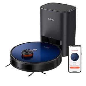 ILife T10S Robotstofzuiger - Met dweilfunctie - 60 Dagen handsfree schoonmaken - Stofzuigen en dweilen tegelijk - 150 min werktijd - Robotstofzuiger met dweilfunctie