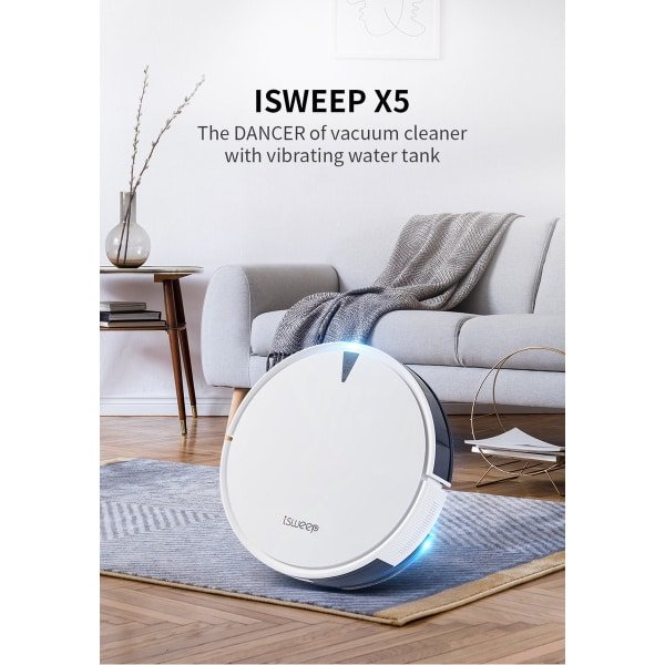 ISweep Robotstofzuiger met Dweilfunctie - Laadstation - Draadloos - 50dB