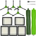J-serie vervangende onderdelen accessoires Geschikt voor iRobot Roomba J5 J5+ J6 J6+ J7 J7+ J8 J8+ J9 J9+ Robotstofzuiger Attachment Kit, 1 hoofdborstel, 5 zwarte zijborstels, 5 filters (niet voor Combo j7+/j9