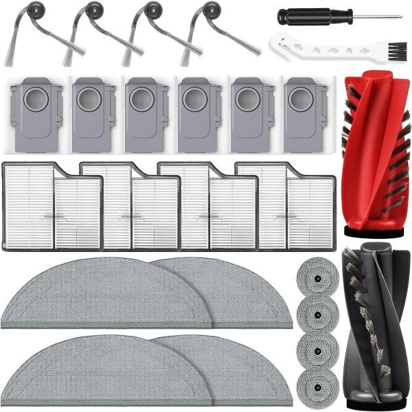 JGS Premium - Accessoires Set voor Robotstofzuiger - 26 stuks - Hoofdborstels, Stofzakken, Reinigingsdoeken, Zijwissers, Filters, Zijborstels, Reinigingsborstel, Schroevendraaier