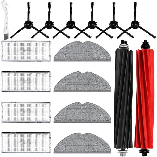 JGS Premium - Accessoires voor robotstofzuiger - 17 stuks - Hoofdborstels - Reinigingsdoeken - Filters - Zijborstels - Reinigingsborstel