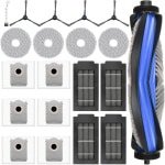 JGS Premium - Accessoireset voor robotstofzuiger: hoofdborstel, stofzakken, dweilpads, filters, zijborstels, reinigingsborstel - Geschikt voor Ecovacs Deebot T50 Omni / T50 - Reinigingsset met 20 delen
