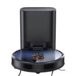 J&R Robotstofzuiger - Automatische lediging - Stofzuiger - Voice control - Zuigen en dwijlen - WiFi - 3KPa Zuigkracht - Smart mapping - Alexa - Google assistant - Zwart