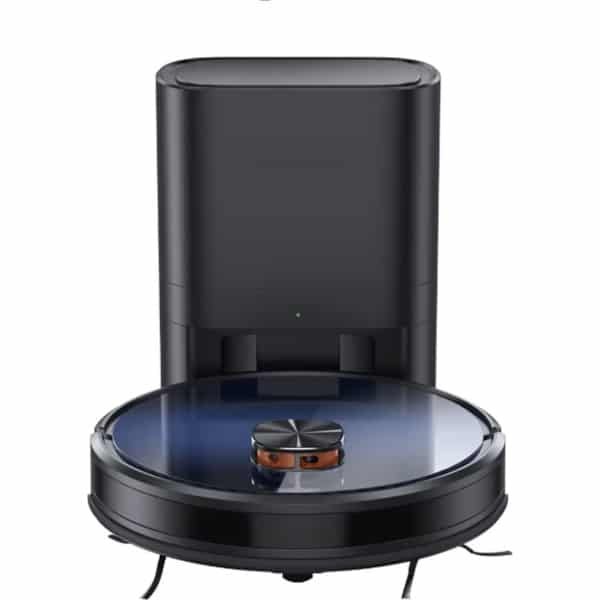 J&R Robotstofzuiger - Automatische lediging - Stofzuiger - Voice control - Zuigen en dwijlen - WiFi - 3KPa Zuigkracht - Smart mapping - Alexa - Google assistant - Zwart