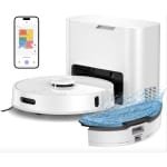 J&R Robotstofzuiger - Automatische lediging - Stofzuiger - Zuigen en dwijlen - WiFi - 4KPa Zuigkracht - Smart mapping - Wit