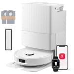 Krachtige Robotstofzuiger met Dweilfunctie en Zelflediging, 10.000Pa zuigkracht, Slimme Navigatie en Antiknoop Borstels