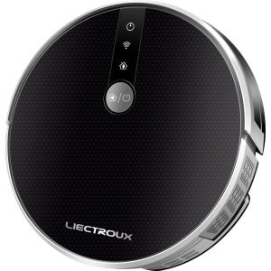 LIECTROUX - C30B Automatische Robotstofzuiger & Dweil - Kaartnavigatie - Met Geheugen - Spraakbediening - 6000pA Sterke Zuigkracht - V-vormige Hoofdborstel - Desinfecterend - Superslim - Niet Gehorig - Werkt met Alexa & Google Home