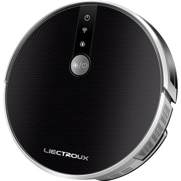LIECTROUX - C30B Automatische Robotstofzuiger & Dweil - Kaartnavigatie - Met Geheugen - Spraakbediening - 6000pA Sterke Zuigkracht - V-vormige Hoofdborstel - Desinfecterend - Superslim - Niet Gehorig - Werkt met Alexa & Google Home
