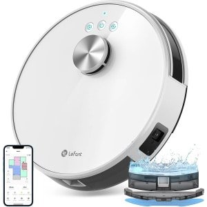 Lefant M1 Robotstofzuiger met DWEIL - LDS Navigatie - 4000Pa Zuigkracht - App/Alexa Bediening - Slimme Multi-Floor Mapping - 150 Min Runtime - Voor Tapijt en Harde Vloeren