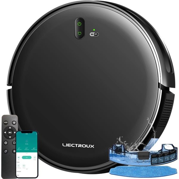 Liectroux L200 Robotstofzuiger met Dweilfunctie - 4000 Pa Zuigkracht, Automatische Oplaadfunctie, App-bediening 若你希望更突出"connected/verbonden",可用这一版: Liectroux L200 Verbonden Robotstofzuiger met Dweilfunctie - 4000 Pa, Automatische Oplaadfunctie, App-