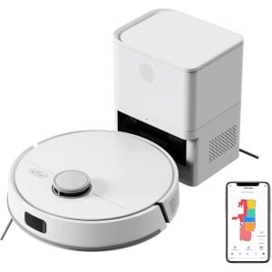 Liectroux M70 Pro 3-in-1 Robotstofzuiger met automatische leegstation, LiDAR-navigatie en 6500 Pa zuigkracht - Wit